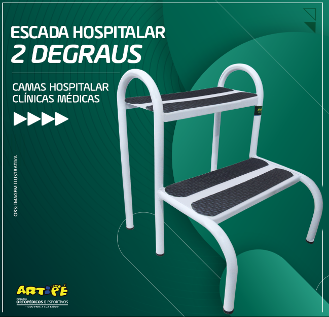 Escada 2 Degraus Hospitalar