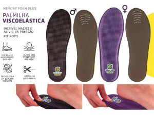 Palmilha Ortopédica Viscoelástica - Memory Foam Plus Softpauher