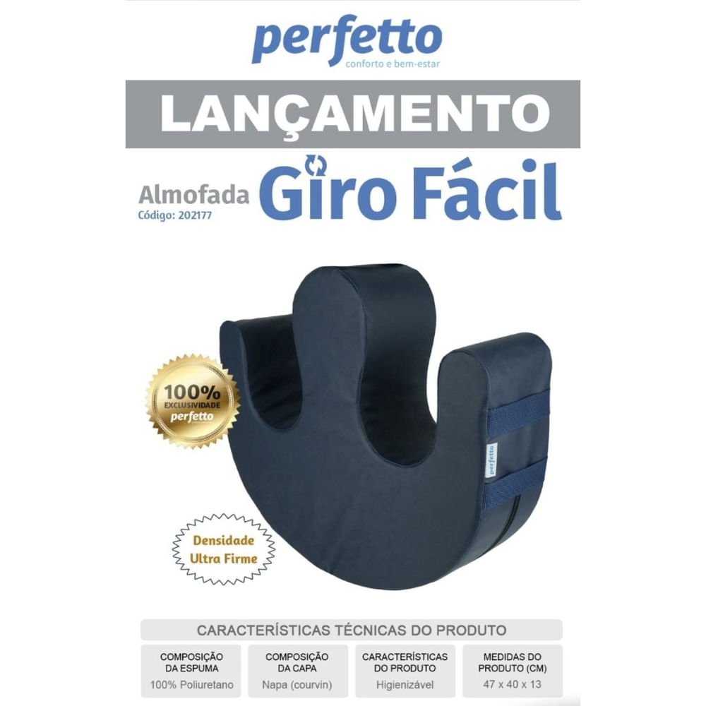Almofada Giro Fácil Azul Marinho Perfetto - Imagem 2